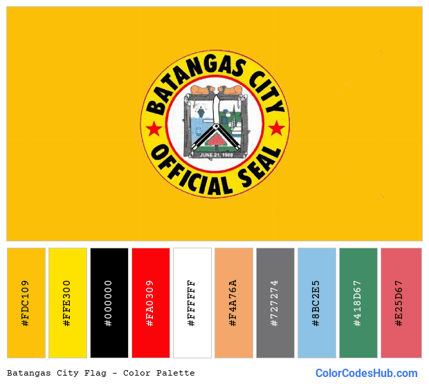 Batangas City flag color palette