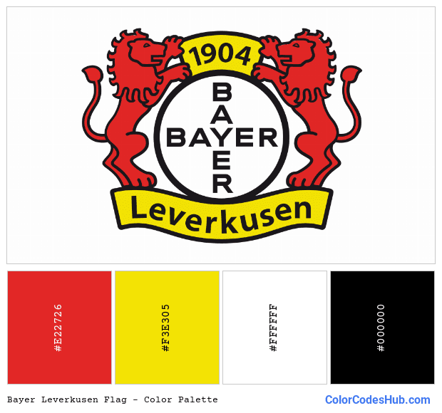 Bayer Leverkusen flag color palette