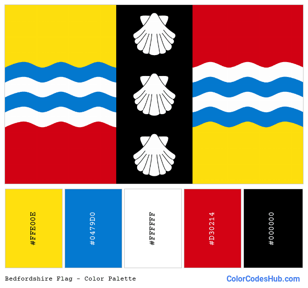 Bedfordshire flag color palette