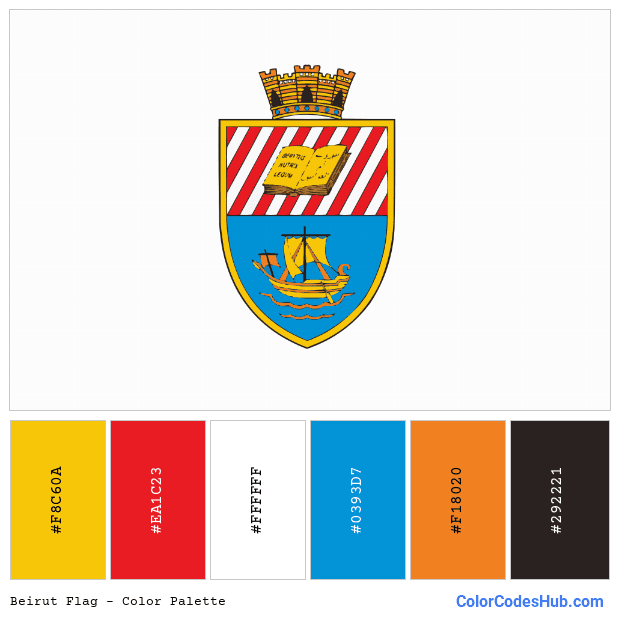Beirut flag color palette