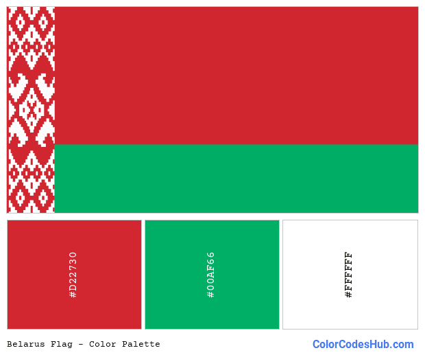 Belarus flag color palette