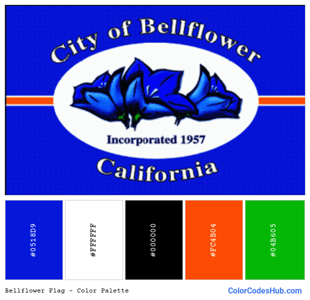 Bellflower flag color palette