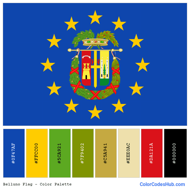 Belluno flag color palette