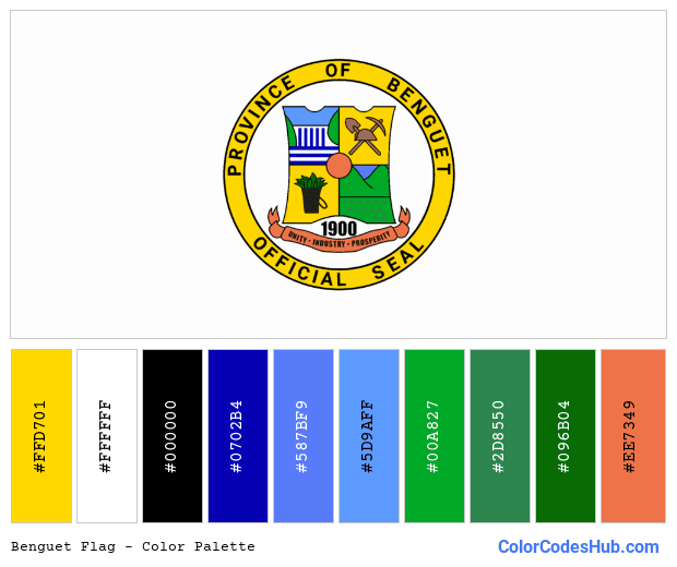 Benguet flag color palette