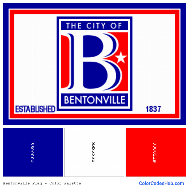 Bentonville flag color palette