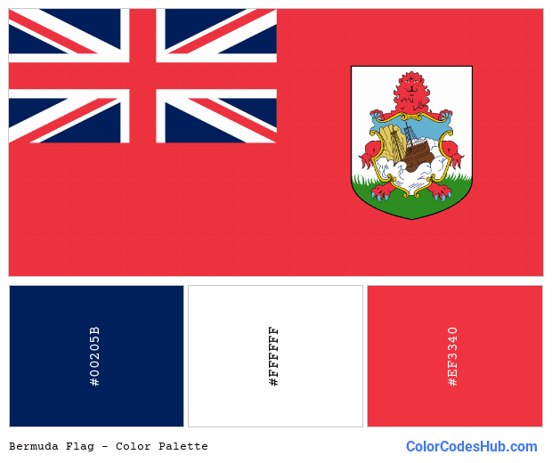 Bermuda flag color palette