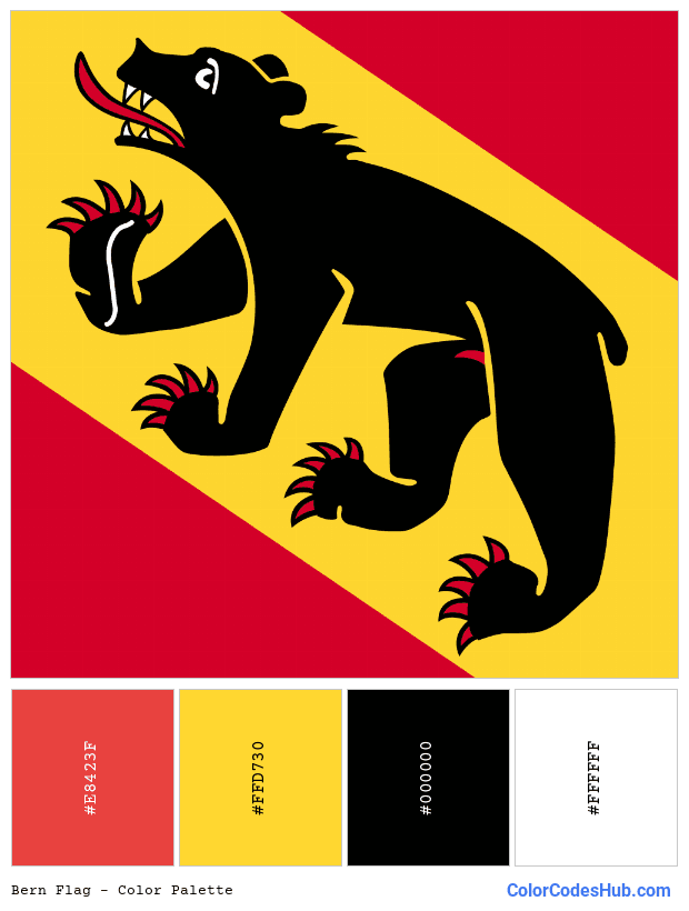 Bern flag color palette