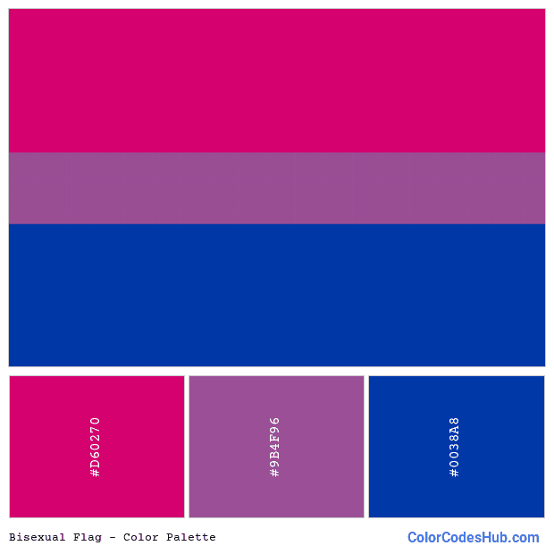 Bisexual flag color palette