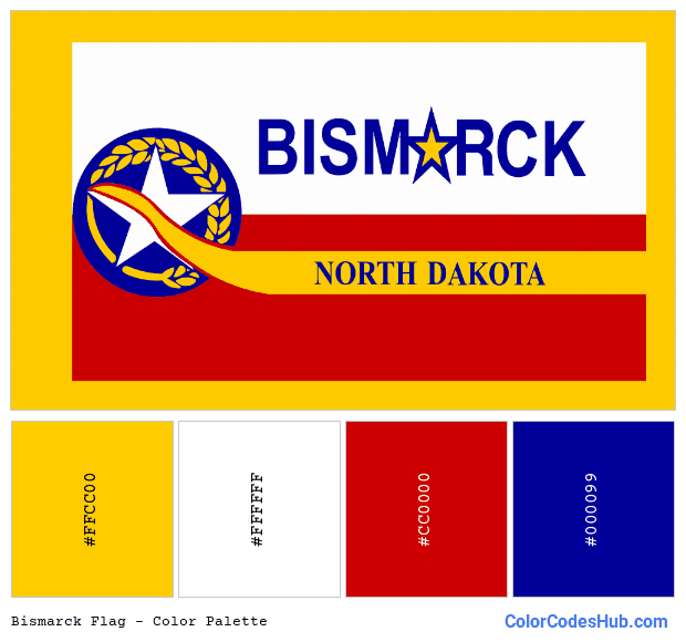 Bismarck flag color palette