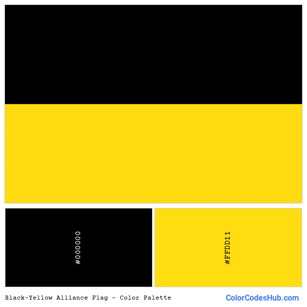 Black-Yellow Alliance flag color palette