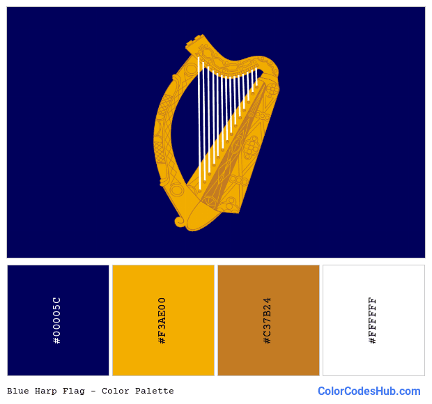 Blue Harp flag color palette