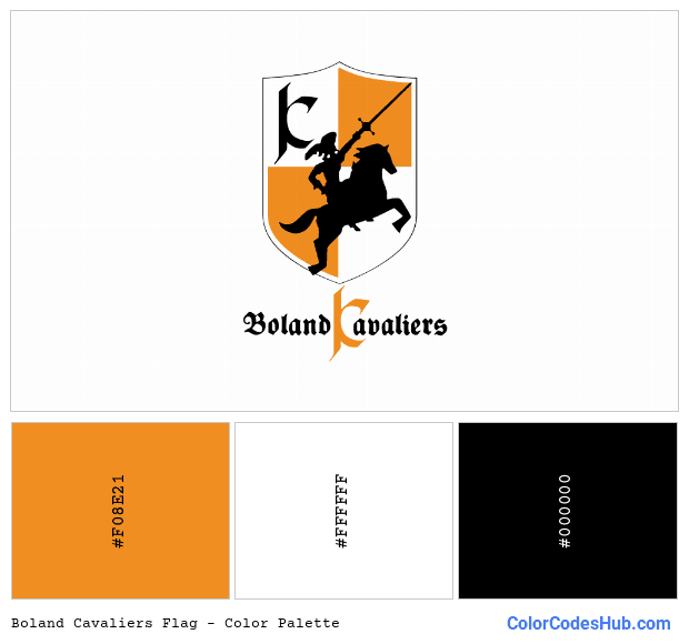 Boland Cavaliers flag color palette