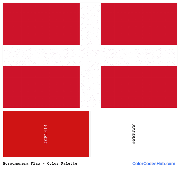 Borgomanera flag color palette
