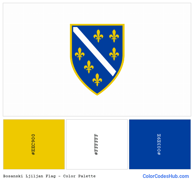 Bosanski Ljiljan flag color palette