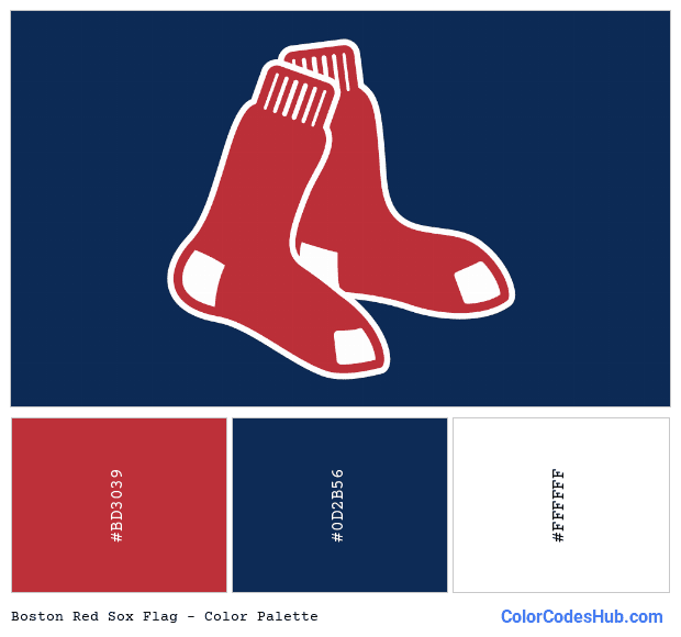 Boston Red Sox flag color palette