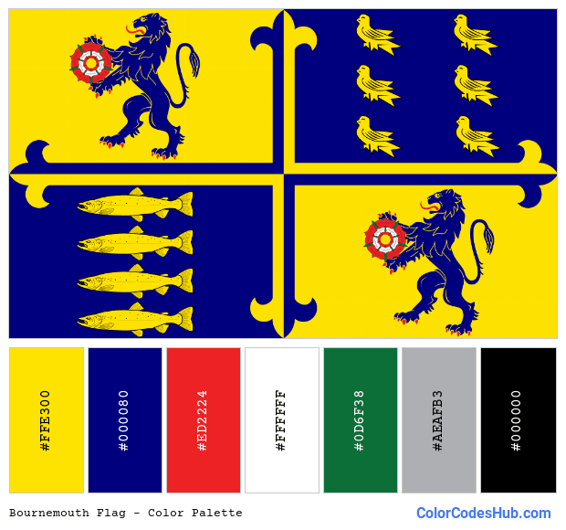 Bournemouth flag color palette