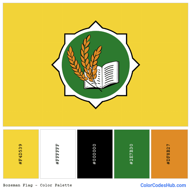 Bozeman flag color palette