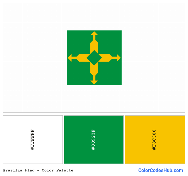 Brasilia flag color palette
