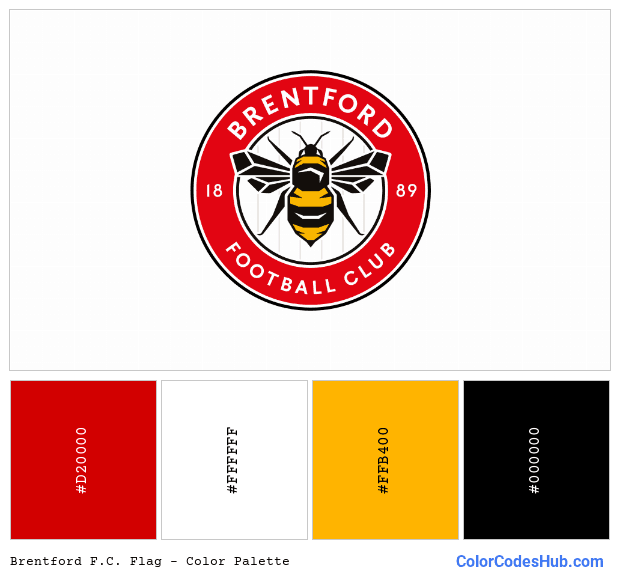 Brentford F.C. flag color palette
