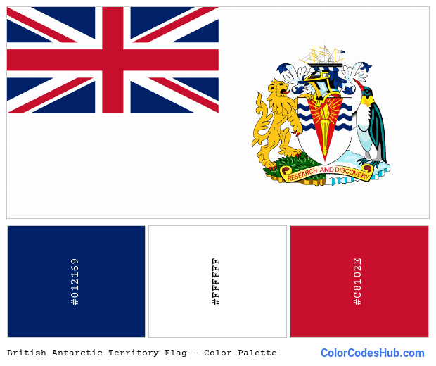 British Antarctic Territory flag color palette
