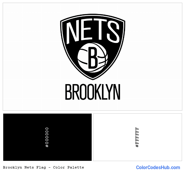 Brooklyn Nets flag color palette