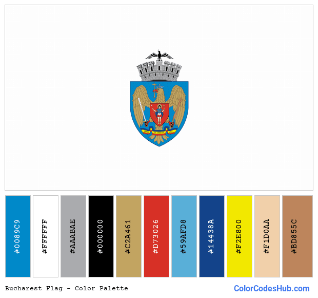 Bucharest flag color palette