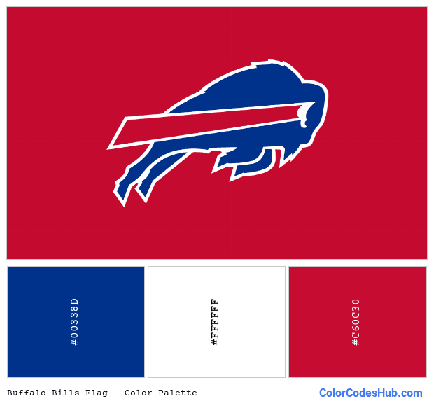 Buffalo Bills flag color palette