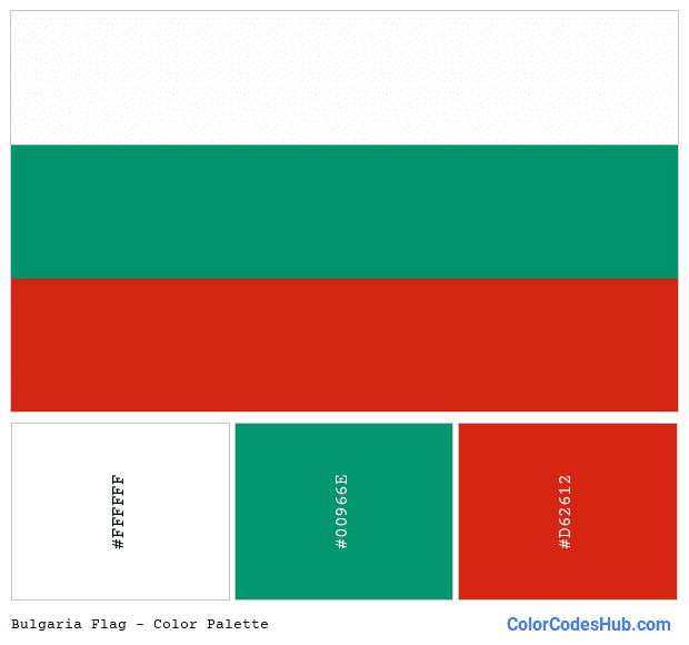 Bulgaria flag color palette