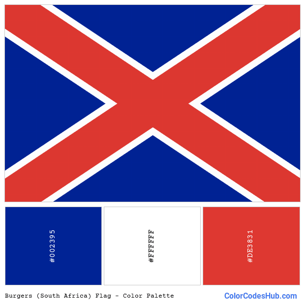 Burgers (South Africa) flag color palette