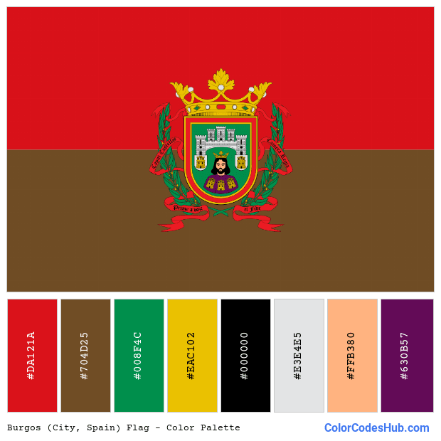 Burgos (City, Spain) flag color palette