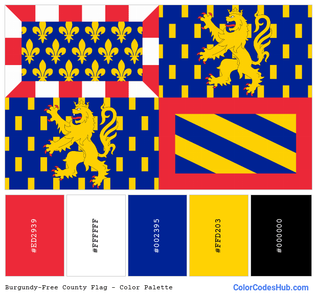Burgundy-Free County flag color palette
