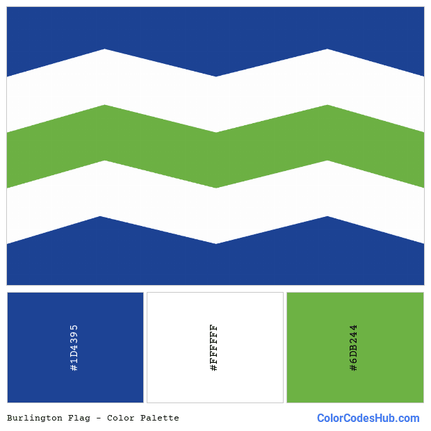 Burlington flag color palette