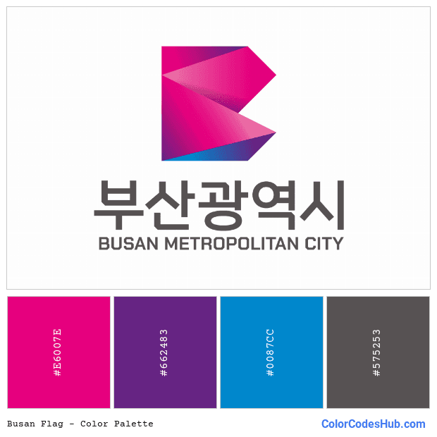 Busan flag color palette