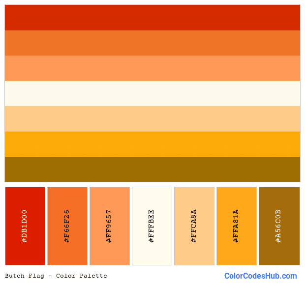 Butch flag color palette