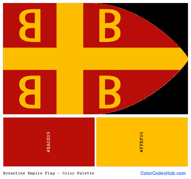 Byzantine Empire flag color palette