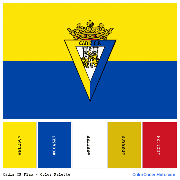 Cádiz CF flag color palette