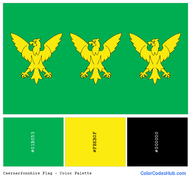 Caernarfonshire flag color palette