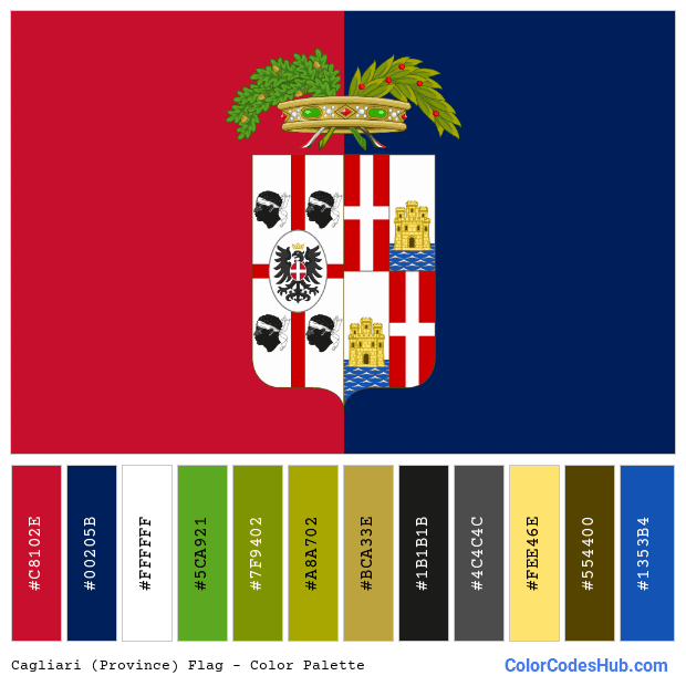 Cagliari (Province) flag color palette