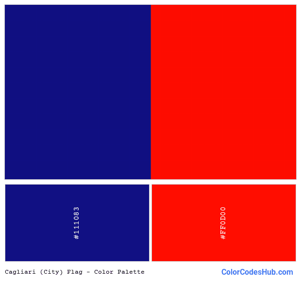 Cagliari (City) flag color palette