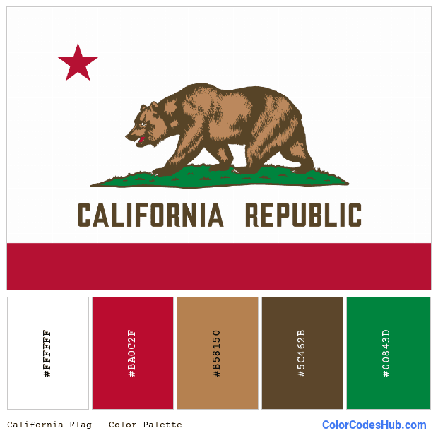 California flag color palette