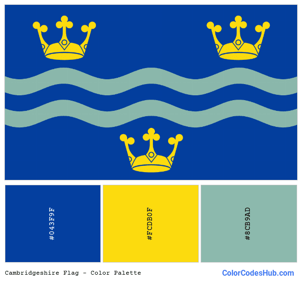 Cambridgeshire flag color palette