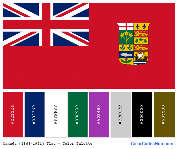 Canada (1868–1921) flag color palette