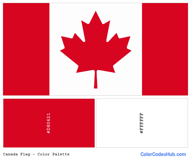 Canada flag color palette