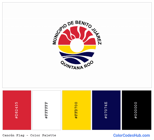 Cancún flag color palette