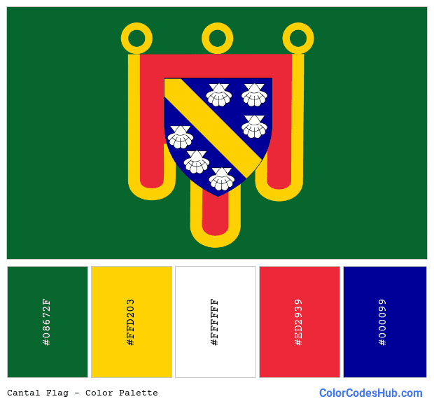 Cantal flag color palette