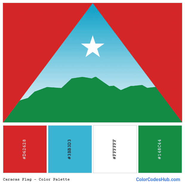Caracas flag color palette