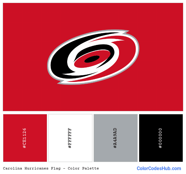 Carolina Hurricanes flag color palette