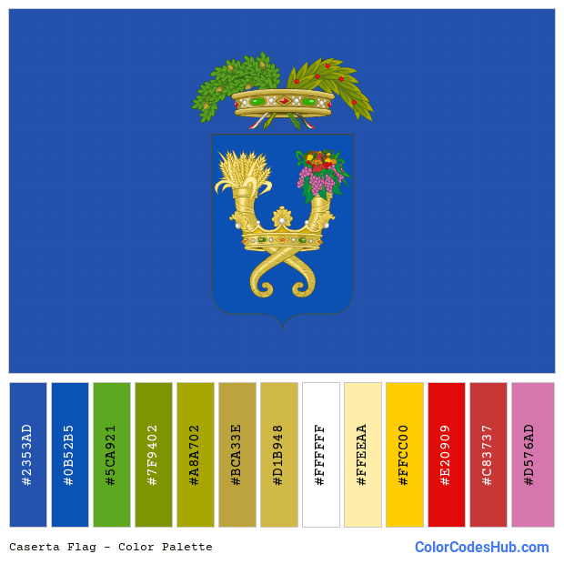 Caserta flag color palette