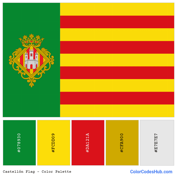 Castellón flag color palette