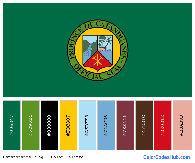 Catanduanes flag color palette